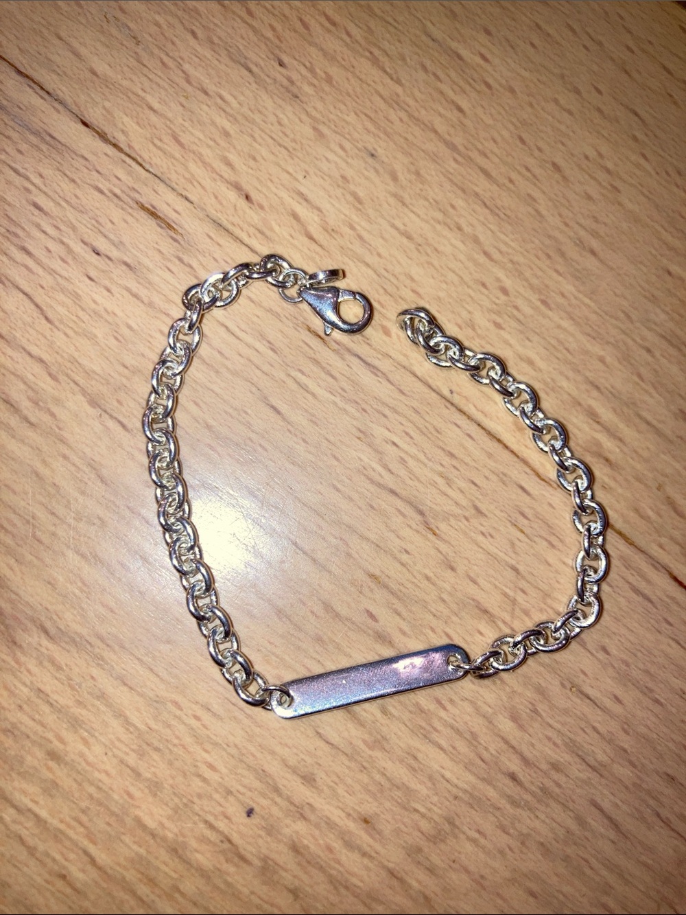 Sterling silver .925 Pandora engravable bar link bracelet - Picture 7 of 8